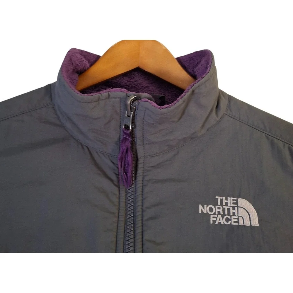 The North Face Denali Jacket Girls XL 18 Purple Fleece Full Zip Soft High Pile
